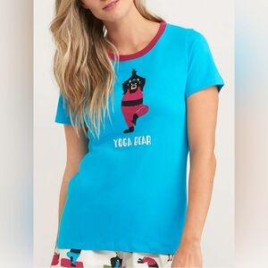 HATLEY BLUE HOUSE 100% Cotton Yoga Bear Pajama Set (M)